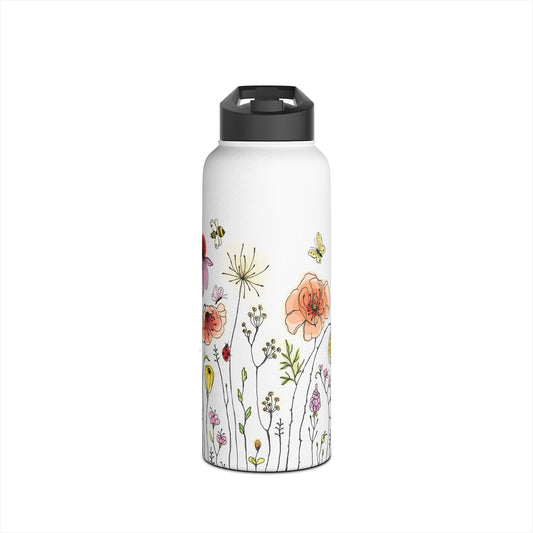 Floral Stainless Steel Water Bottle - Eco-Friendly & Stylish Hydration